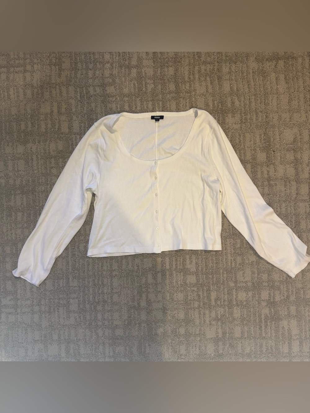 J.Crew 2x White Cropped Button-Front Top